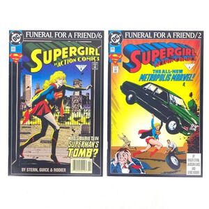 Vintage 1990s DC Supergirl‎ in Action Comics Funeral for a Friend Issues 685 686